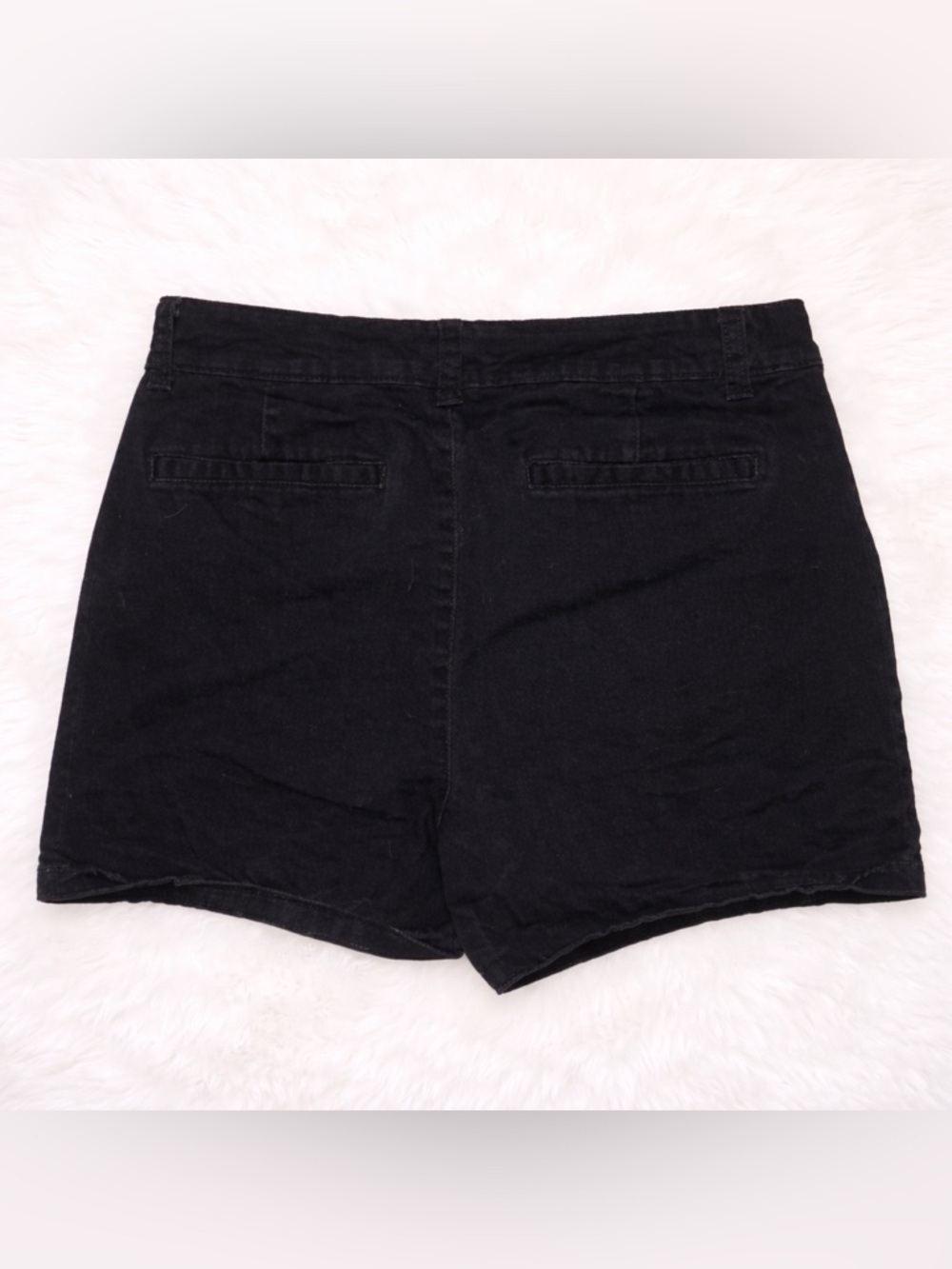 a.n.a Black Chino Shorts Size 2 Stretch Casual Classic Minimalist Summer Staple - Picture 2 of 3